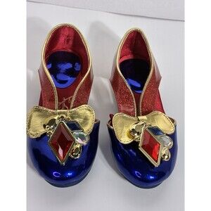 Disney Princess Snow White Costume Shoes Toddler Girls Size 9 Red Blue Gold